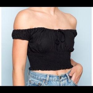 John Galt Brandy Melville Marilyn Top Black